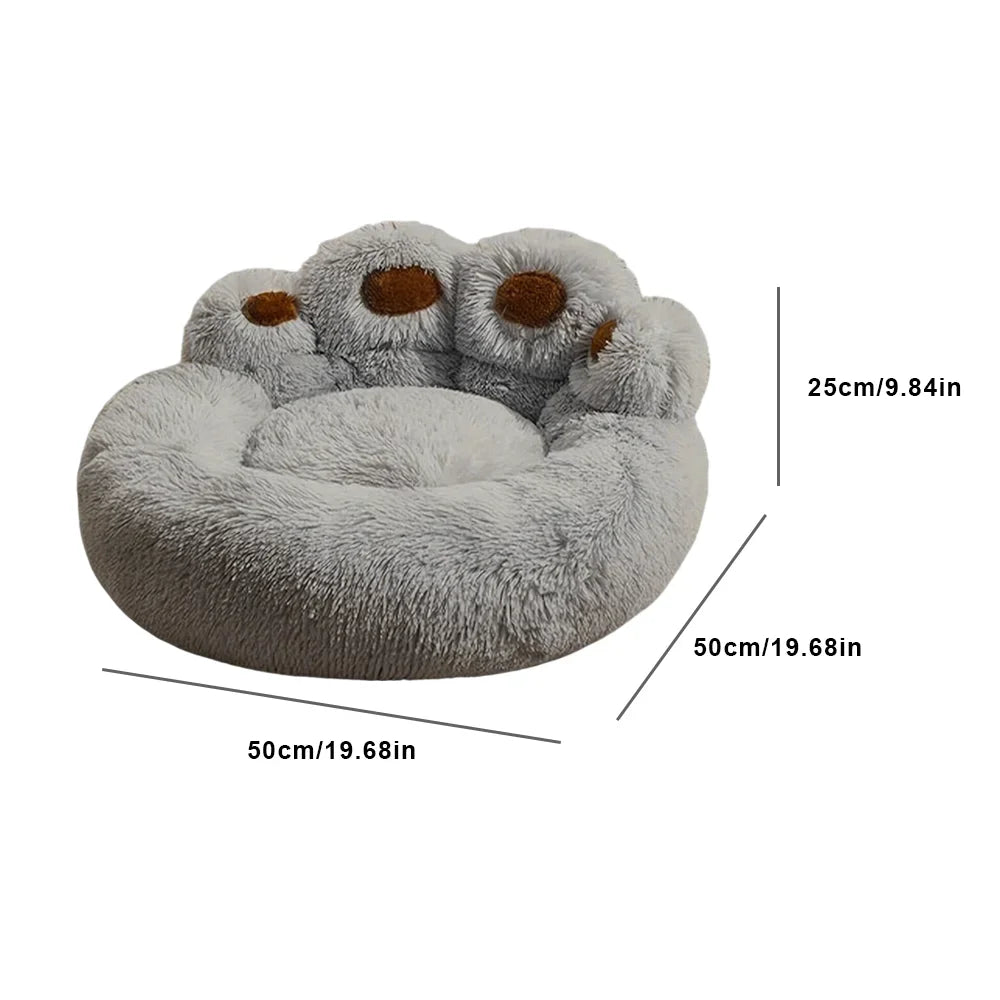 NONECN Fluffy Dog Bed Sofa Plush Kennel Mat For Pets