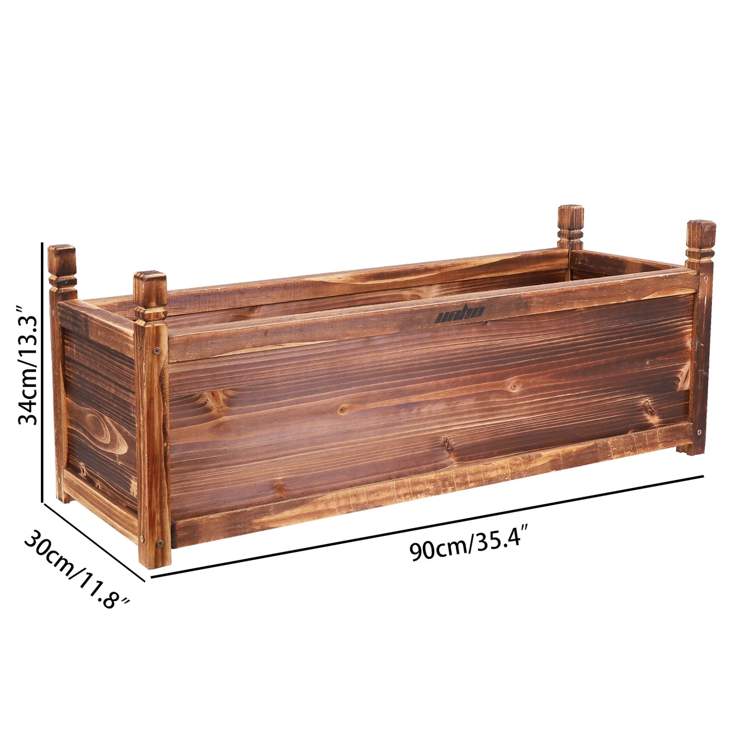 Pine Wood Raised Flower Bed Planter For Indoor Outdoor Gardening