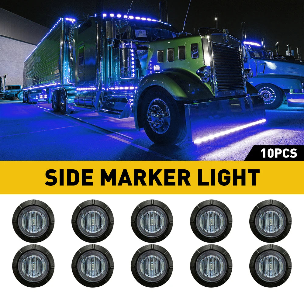 AUXITO 10Pcs Car LED Clearance Side Marker Lights For Trailers