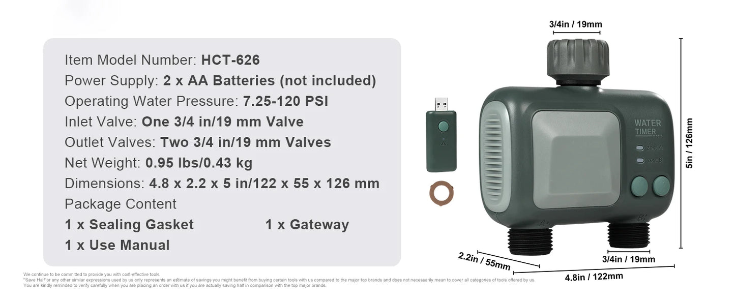 SucceBuy WiFi Sprinkler Timer Hose Faucet Water Timer