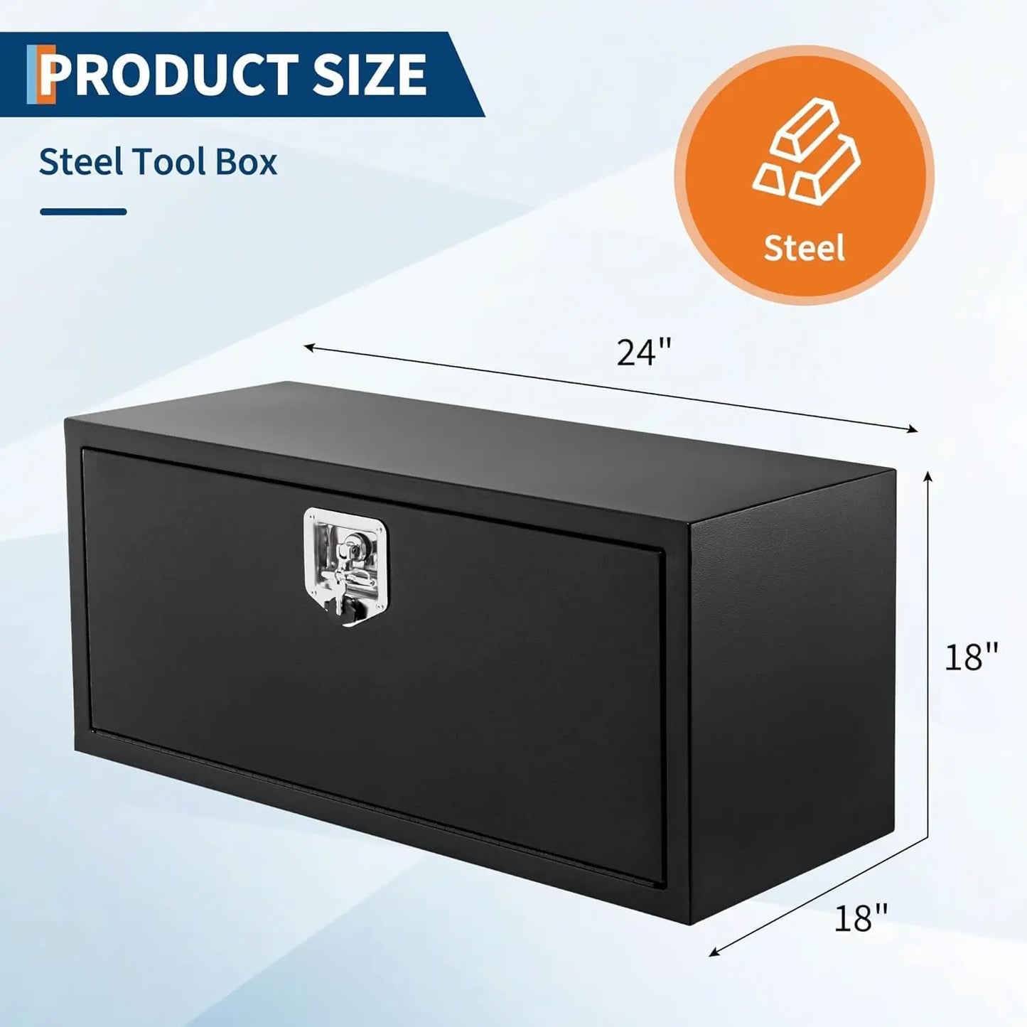 Twister.CK Heavy Duty Aluminum Truck Tool Box Waterproof Storage Chest