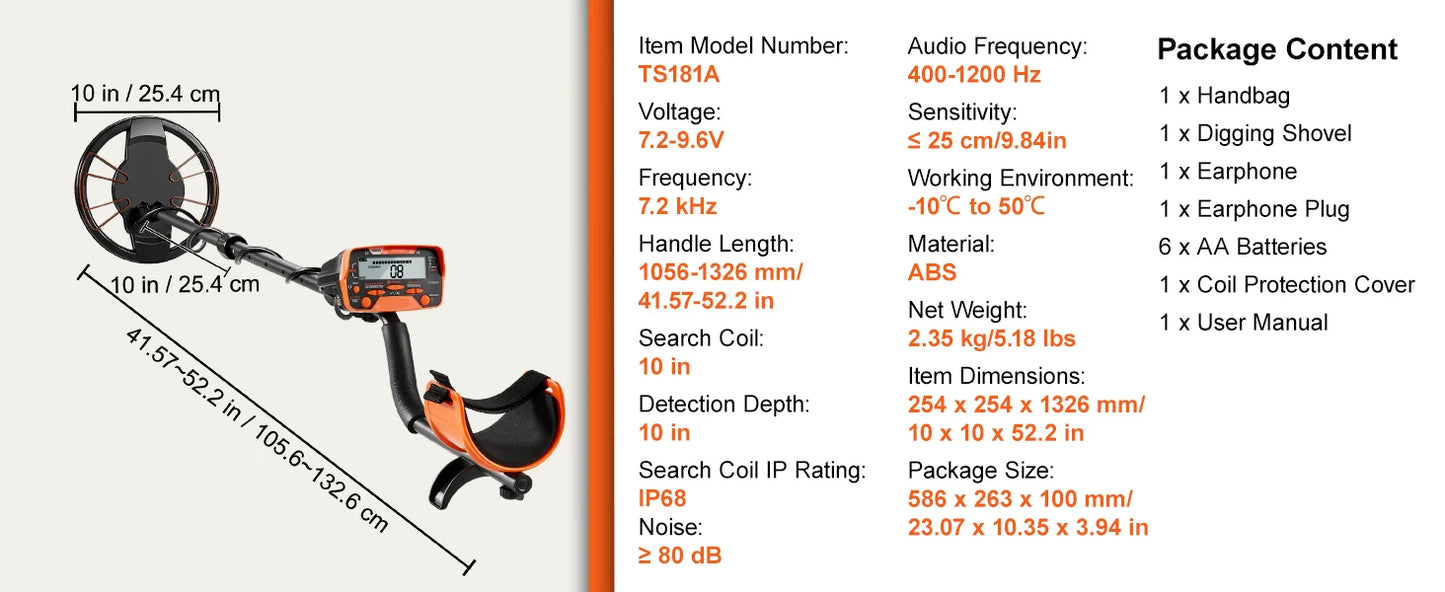 SucceBuy Metal Detector For Adults And Kids With Waterproof Coil