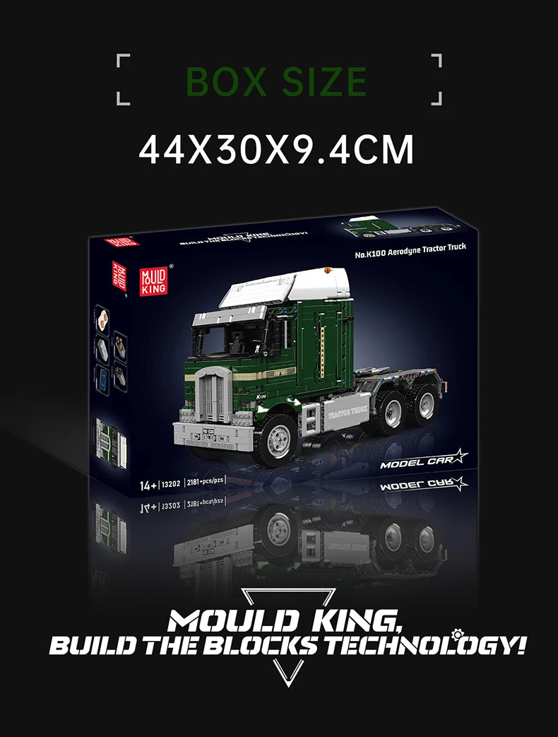Mould King 13202 RC Motorized K100 Tractor Truck Building Set