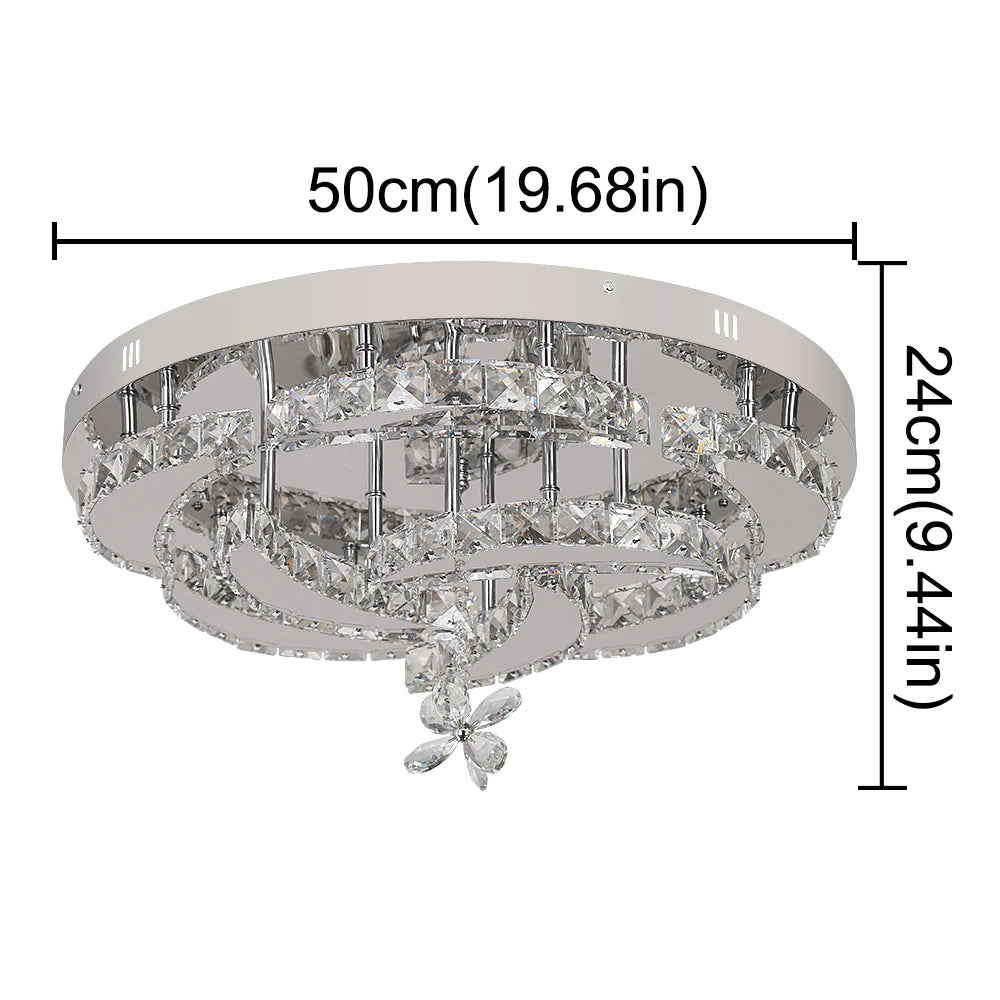 Vetrulus Luxury K9 Crystal Chandelier Modern Dimmable Ceiling Lamp