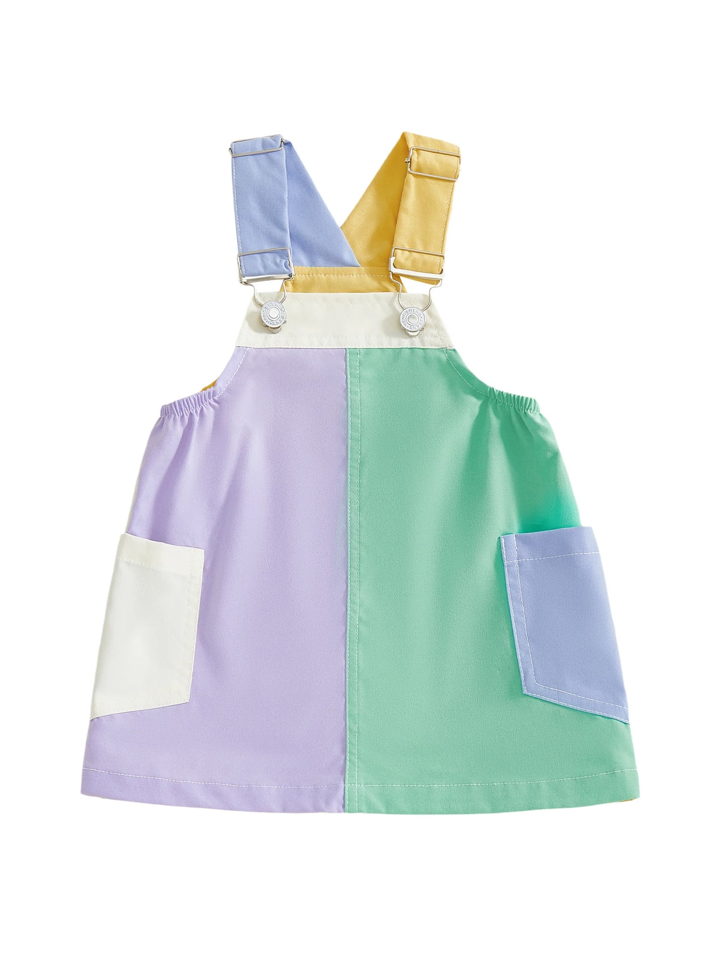 Meihuida Girls Sleeveless Overall Dress With Pockets Casual Summer Wear