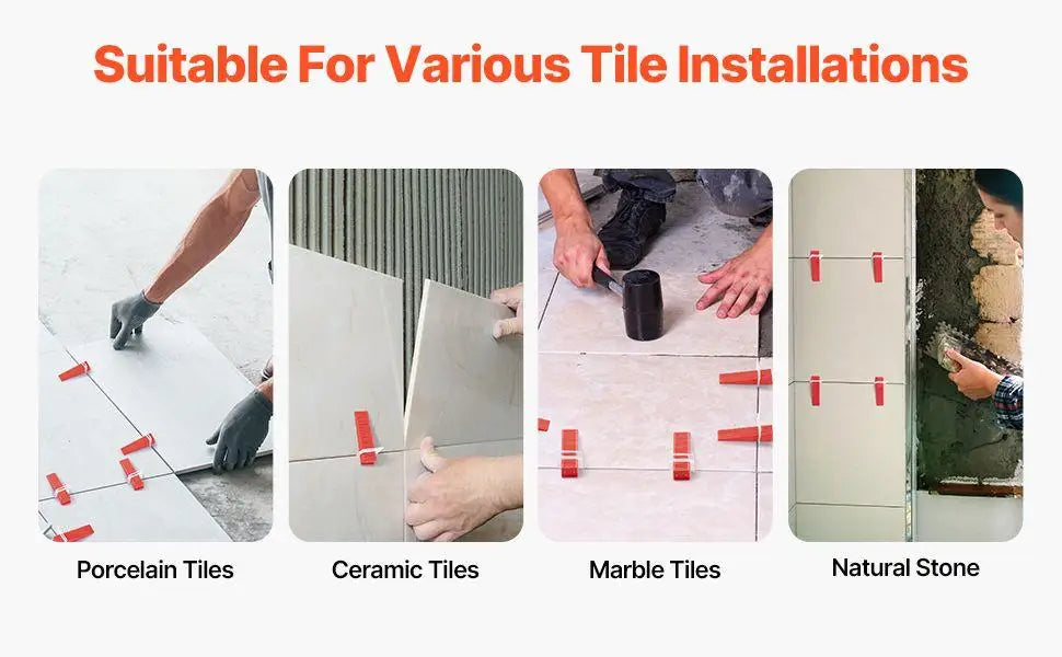Tile Leveling Clips 700Pc Set With Wedges Pliers Spacing Tool