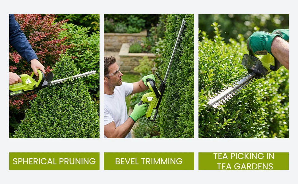 Brushless Electric Hedge Trimmer With Safety Lock Includes Batteries Blade Guard