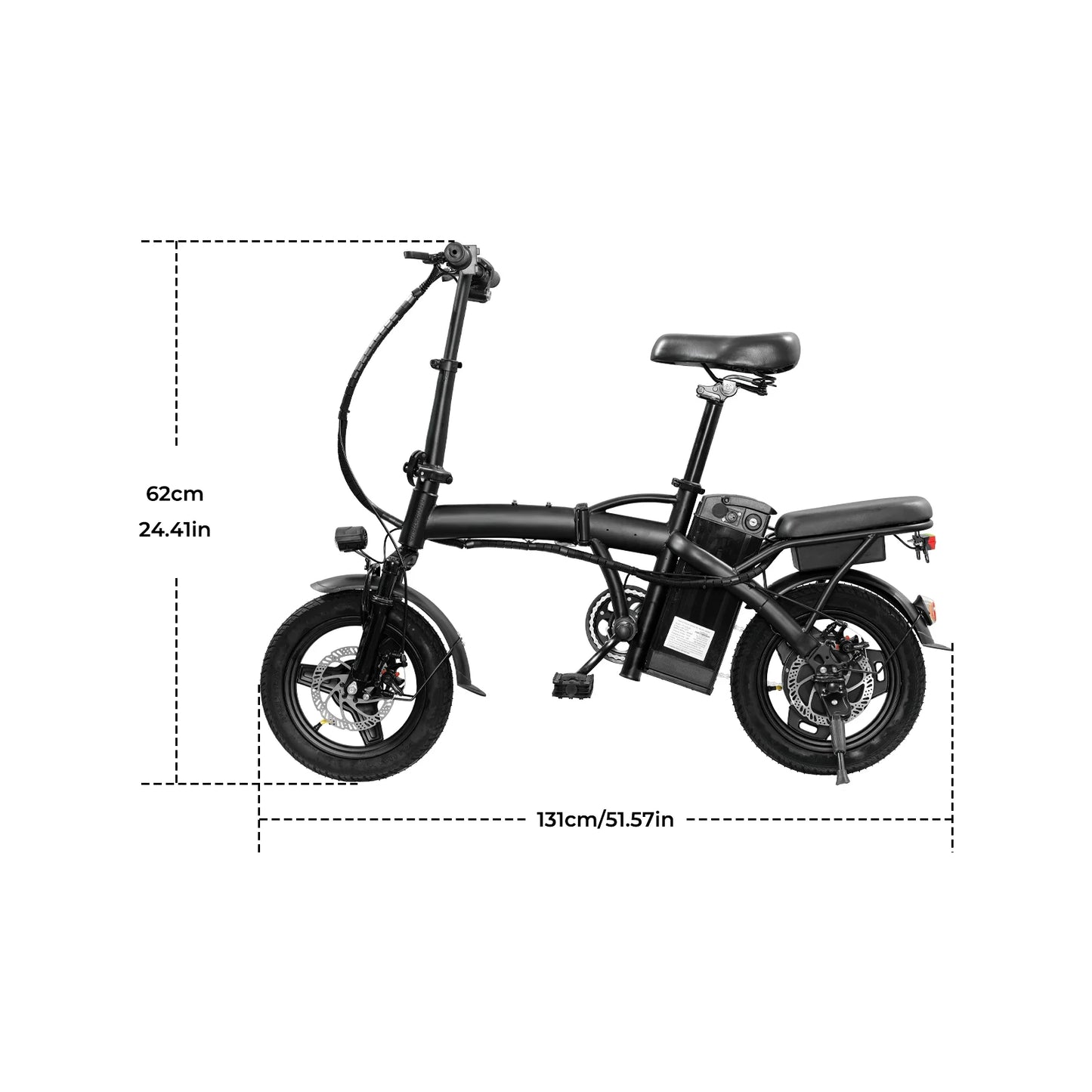Terrosor Folding Electric Bike 560W 48V Battery 32 Mile Range