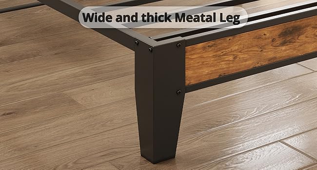 LIKIMIO Bed Frame With Storage Headboard Charging Station