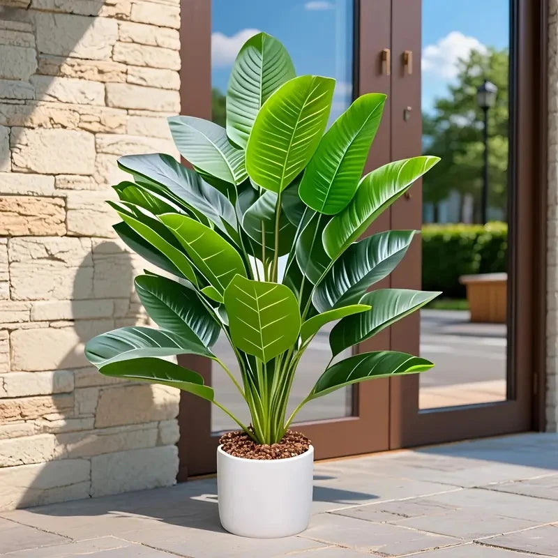 Two-Piece Artificial Banana Tree Plant For Home Office Decor