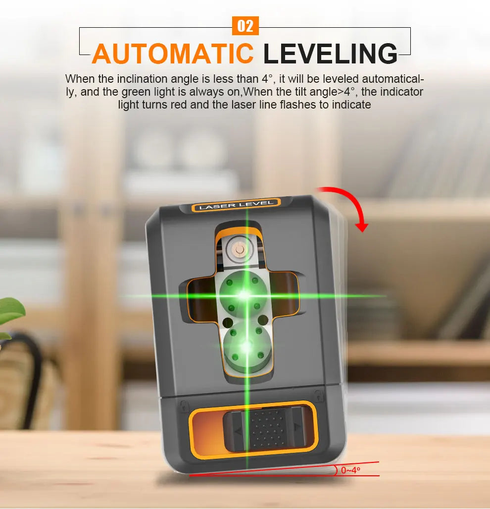 INORM Two Line Laser Level Self Leveling Green Beam