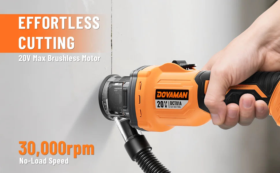 DOVAMAN 20V Brushless Drywall Cut Out Tool 30000 RPM