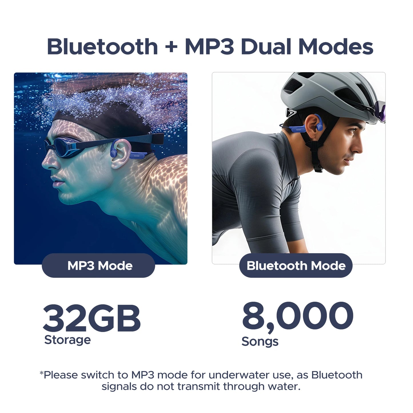 DOOGEE BoneBeat Swim Lite Bone Conduction Headphones IP68 Waterproof