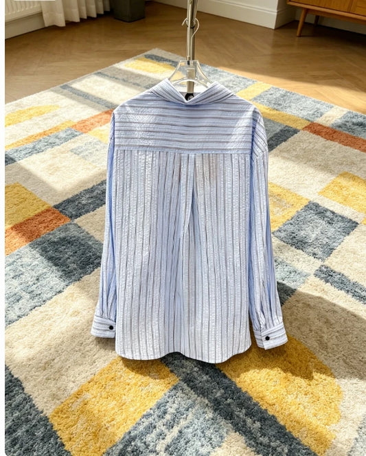 Versatile Summer Womens Shirt With Button Collar And Simple Temperament
