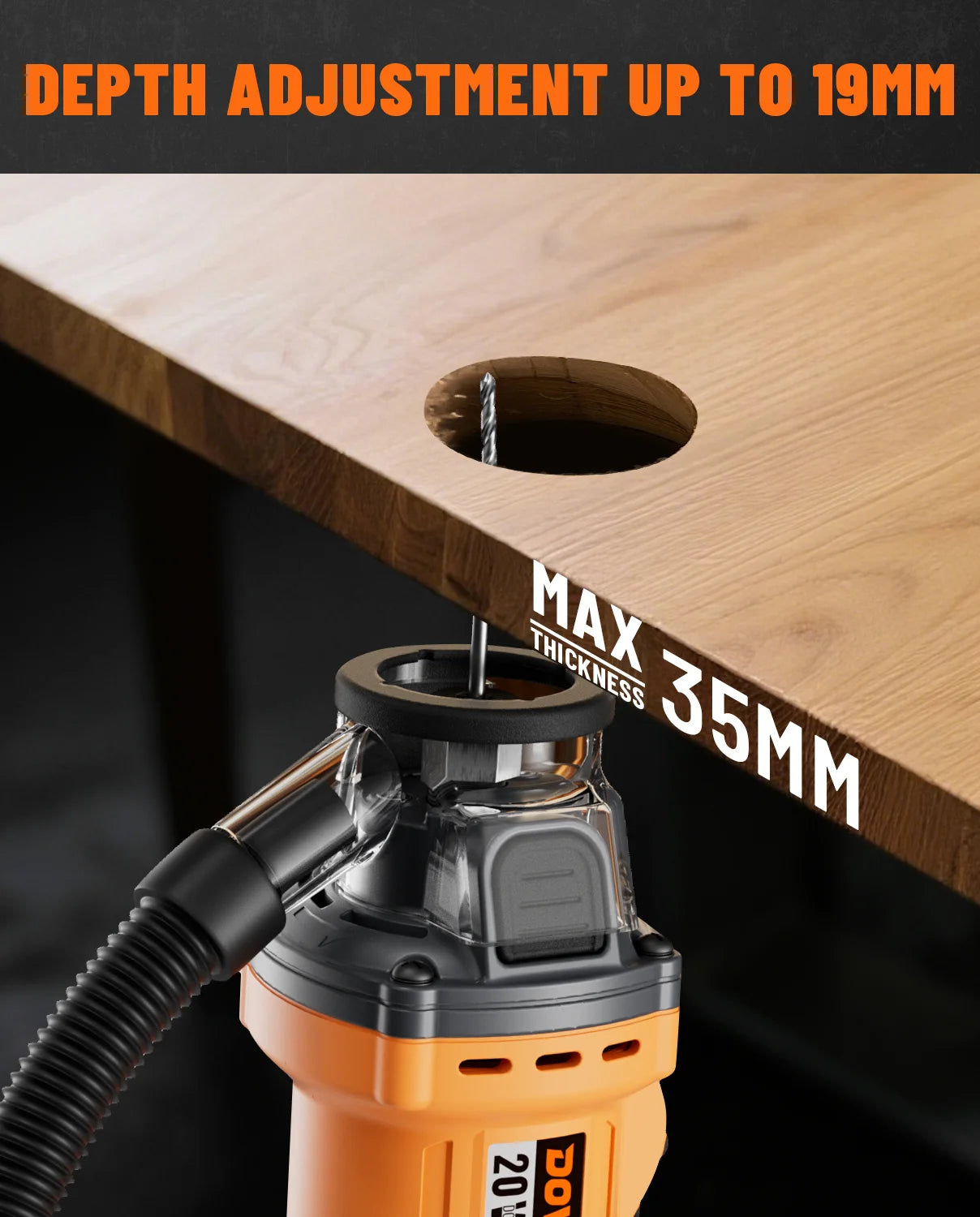 DOVAMAN 20V Brushless Drywall Cut Out Tool 30000 RPM