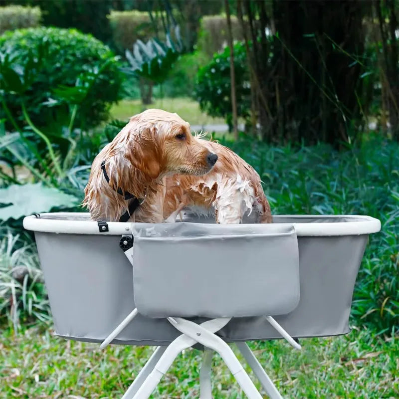 Elevated Foldable Dog Bath Tub For Medium To Large Pets