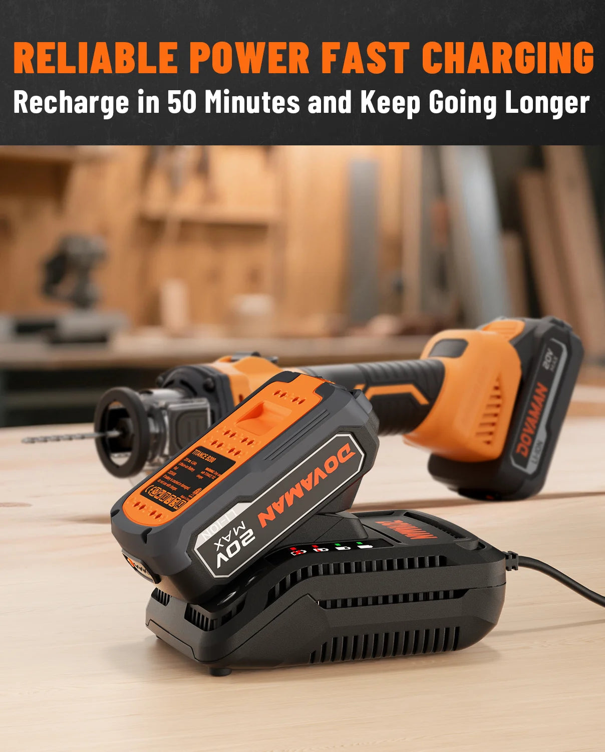 DOVAMAN 20V Brushless Drywall Cut Out Tool 30000 RPM