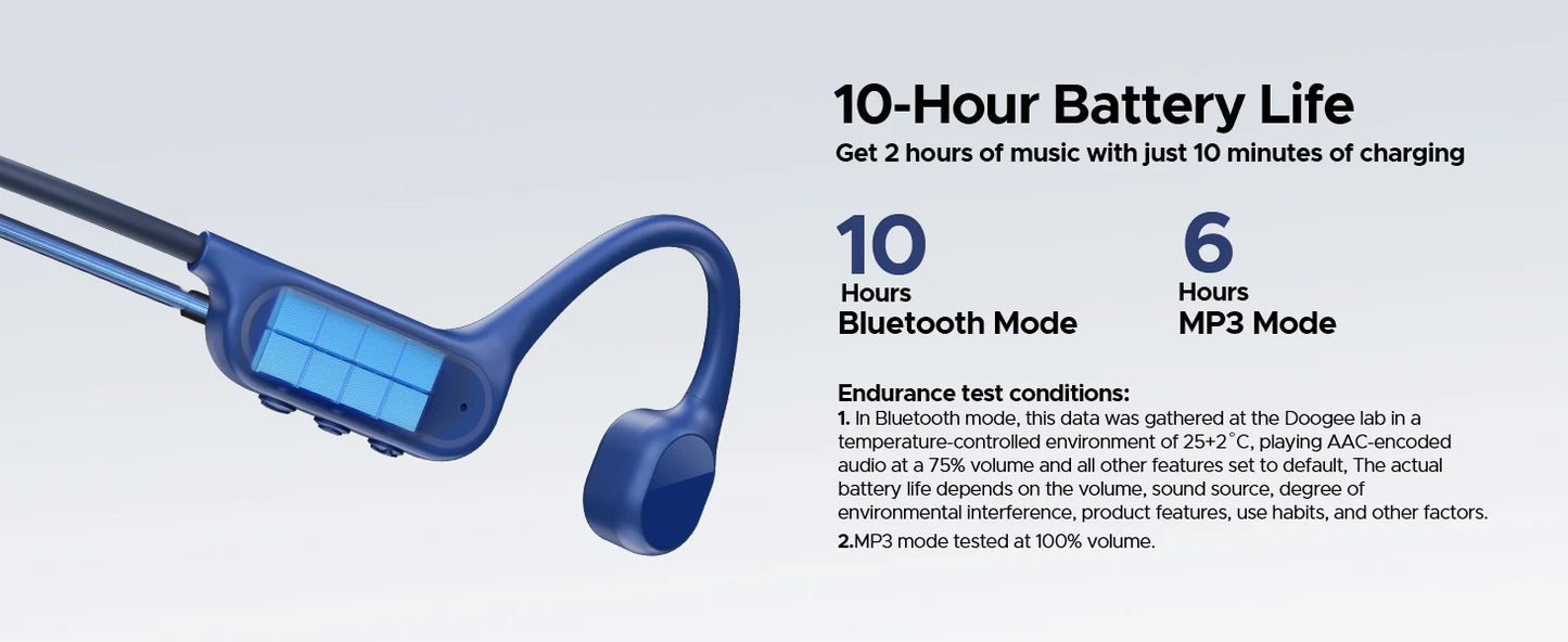 DOOGEE BoneBeat Swim Lite Bone Conduction Headphones IP68 Waterproof