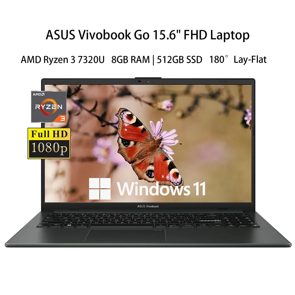 Asus Vivobook Go Ryzen 3 7320U Laptop 8GB 512GB SSD