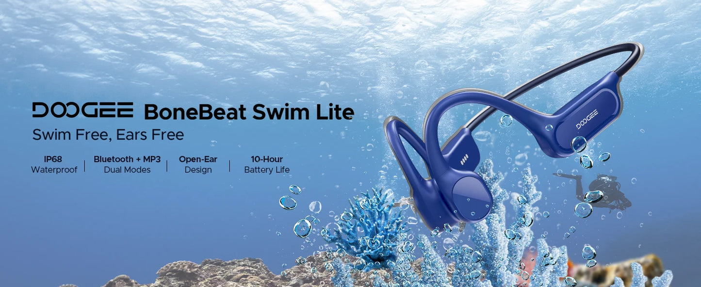 DOOGEE BoneBeat Swim Lite Bone Conduction Headphones IP68 Waterproof