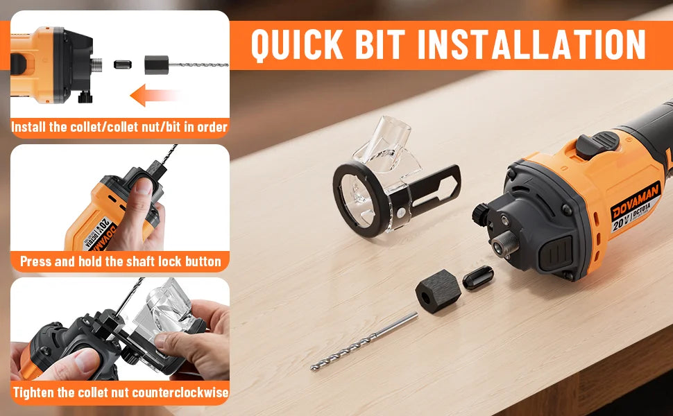DOVAMAN 20V Brushless Drywall Cut Out Tool 30000 RPM