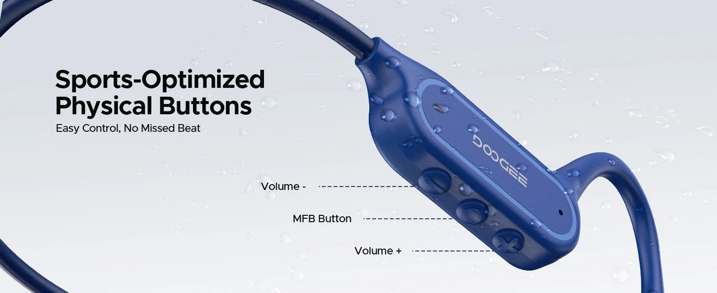 DOOGEE BoneBeat Swim Lite Bone Conduction Headphones IP68 Waterproof