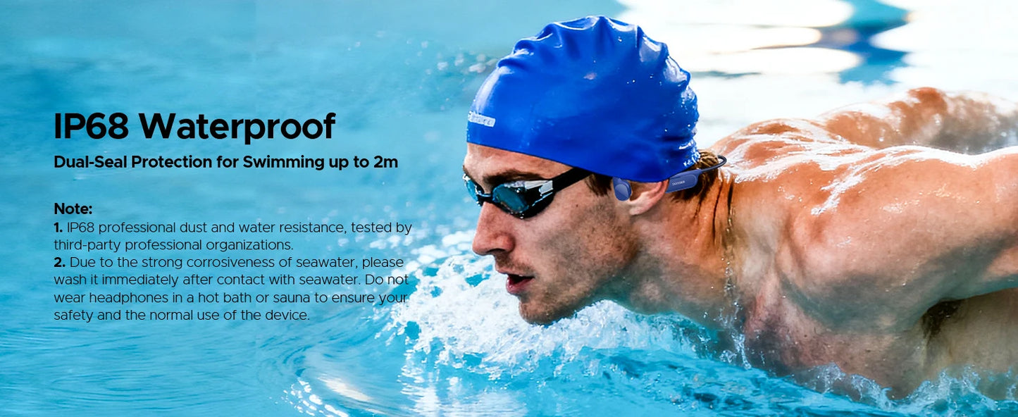 DOOGEE BoneBeat Swim Lite Bone Conduction Headphones IP68 Waterproof