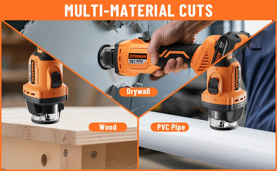 DOVAMAN 20V Brushless Drywall Cut Out Tool 30000 RPM