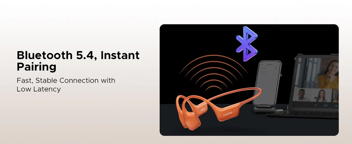 DOOGEE BoneAir Swim Bone Conduction Headphones Bluetooth 5.4 IP68