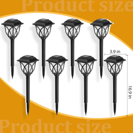 Solar Lawn Six Piece Flashing LED Outdoor Garden Landscape Lights