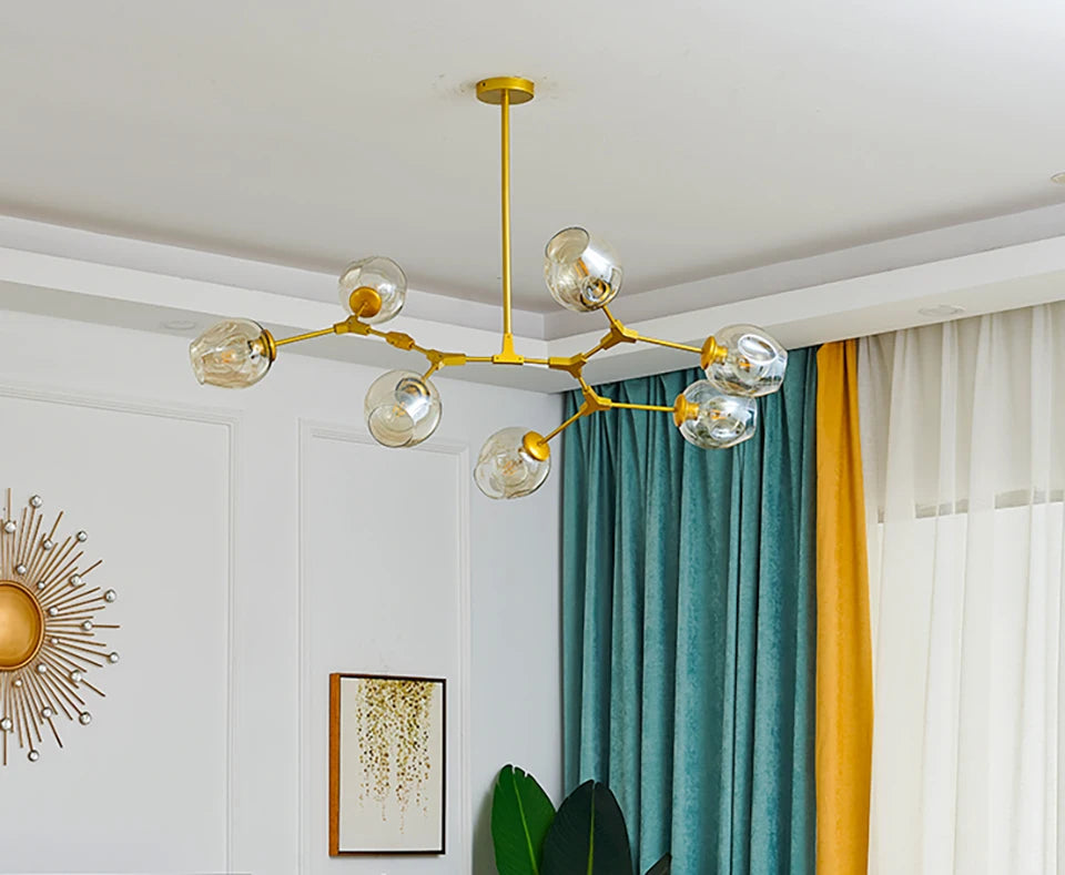 CNDL Nordic Glass LED Chandeliers Modern Indoor Ceiling Lighting