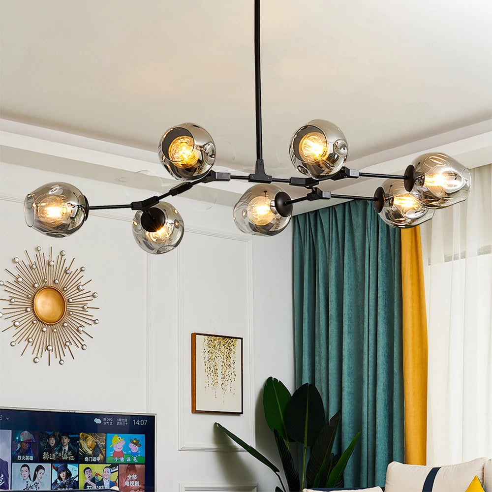 CNDL Nordic Glass LED Chandeliers Modern Indoor Ceiling Lighting