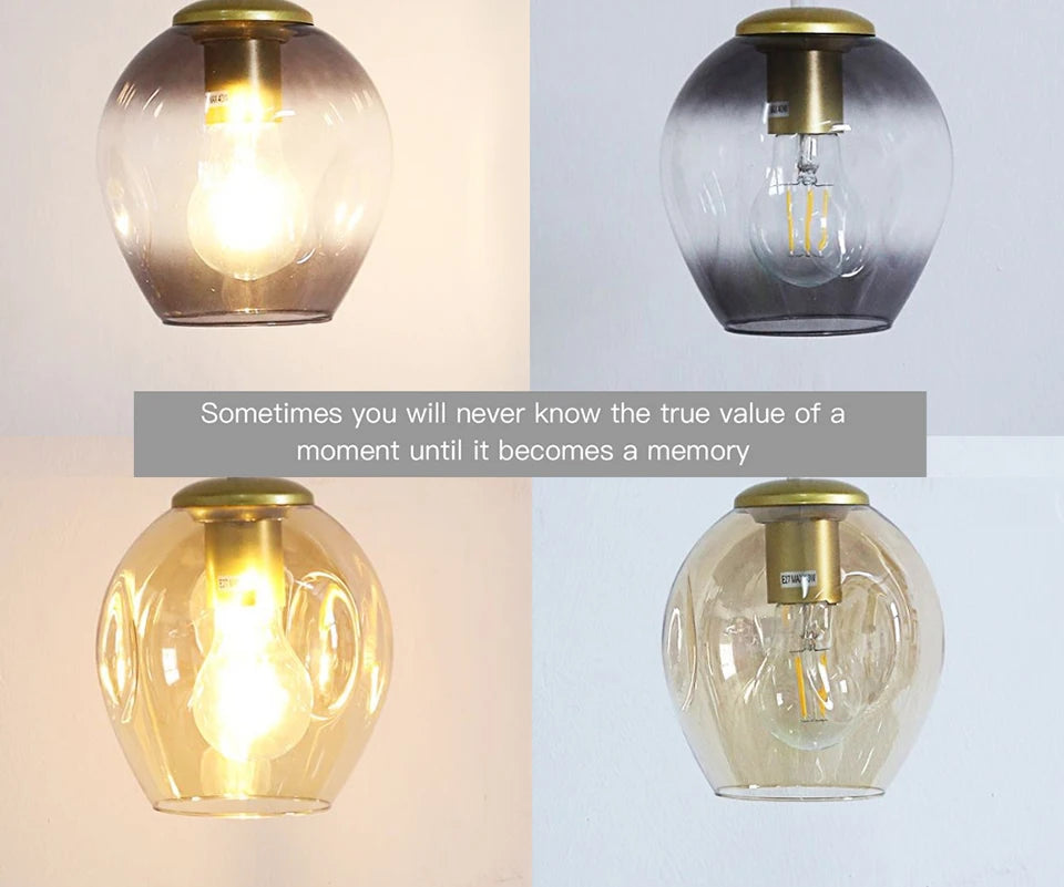 CNDL Nordic Glass LED Chandeliers Modern Indoor Ceiling Lighting