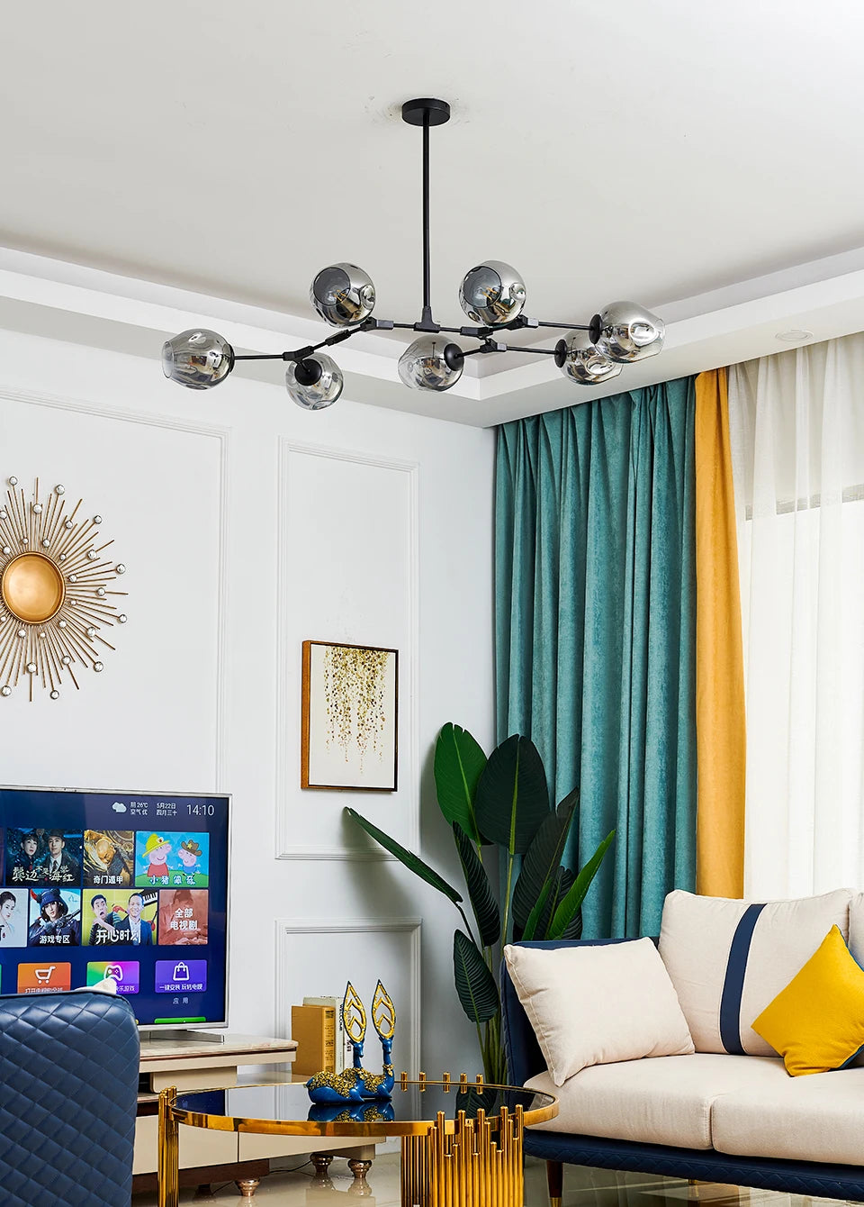 CNDL Nordic Glass LED Chandeliers Modern Indoor Ceiling Lighting
