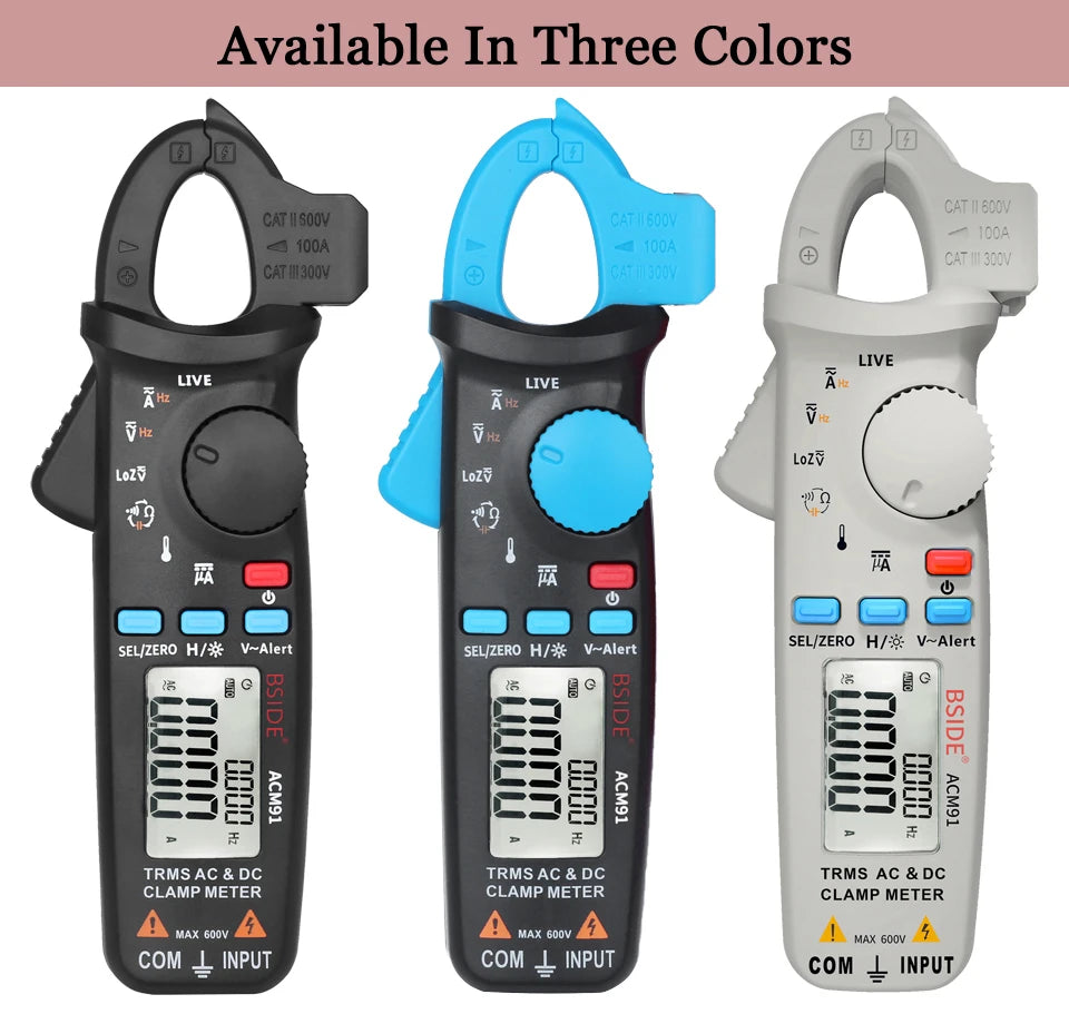 BSIDE ACM91 Digital Clamp Meter 100A DC AC Ammeter