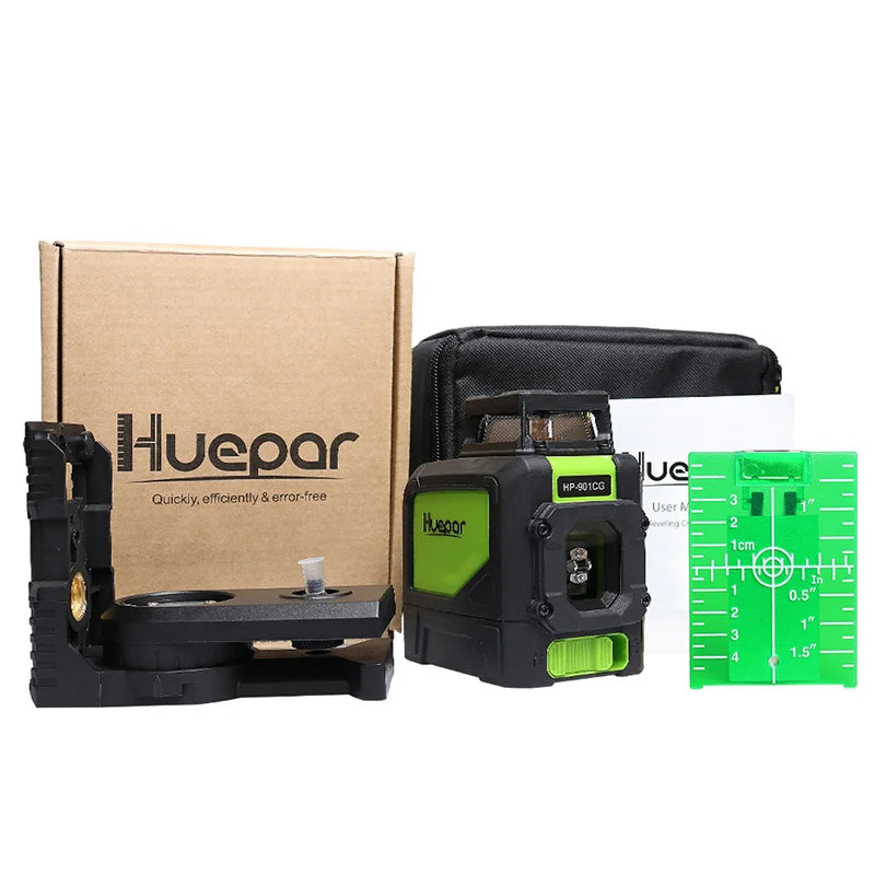 Huepar 901CG Self Leveling Laser Level Pulse Mode Magnetic Base