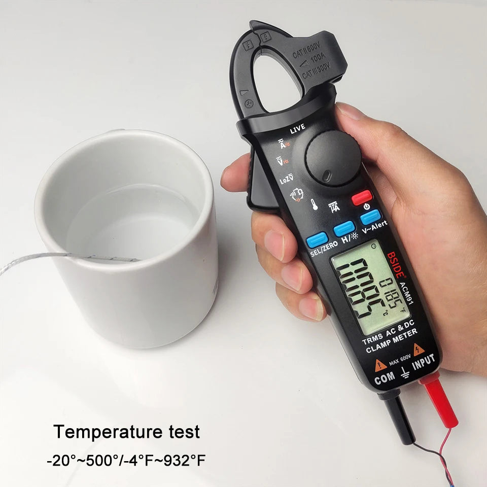BSIDE ACM91 Digital Clamp Meter 100A DC AC Ammeter