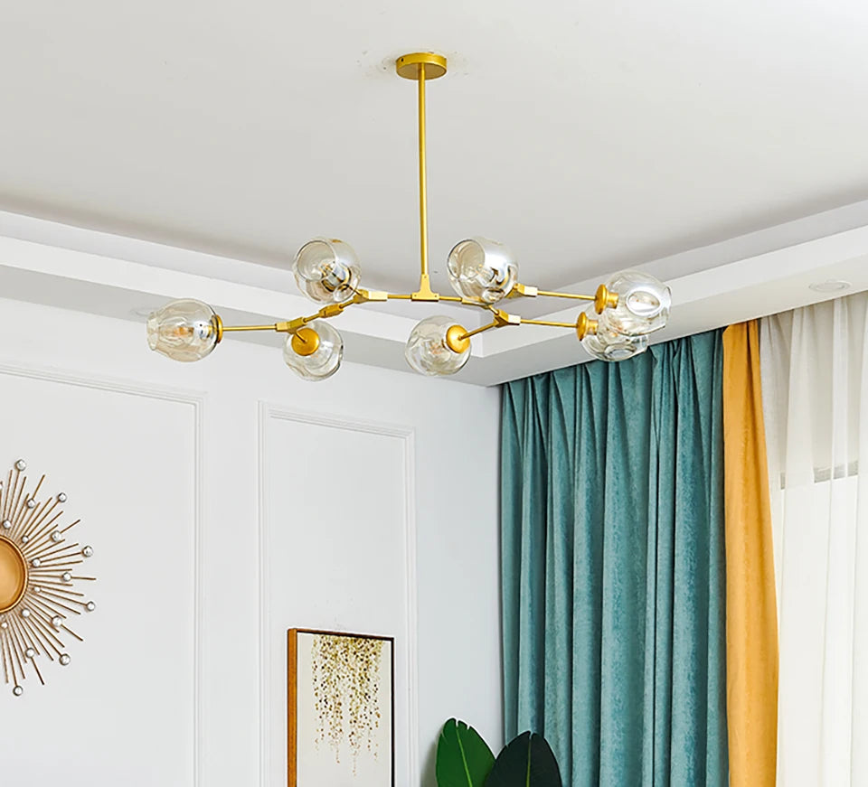 CNDL Nordic Glass LED Chandeliers Modern Indoor Ceiling Lighting