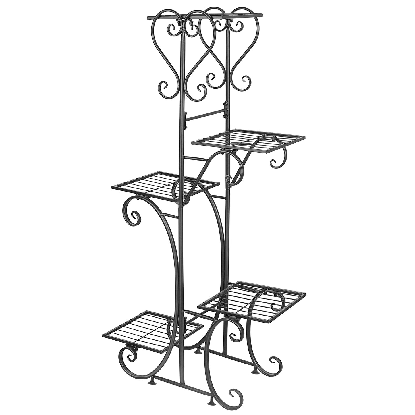 6 Tier Metal Plant Stand Indoor Outdoor Garden Shelf