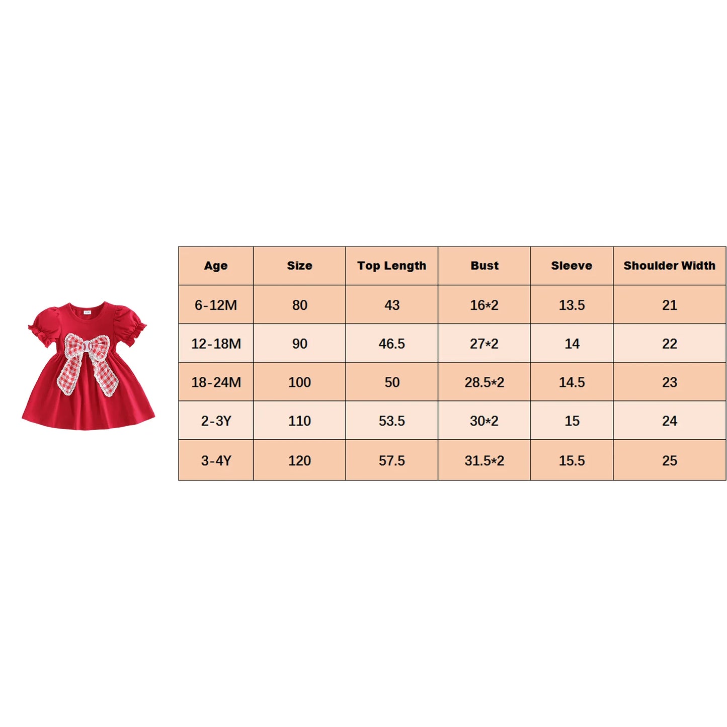 Girls Toddler Plaid Bowknot Dress With Baseball Theme Short Sleeve Casual
