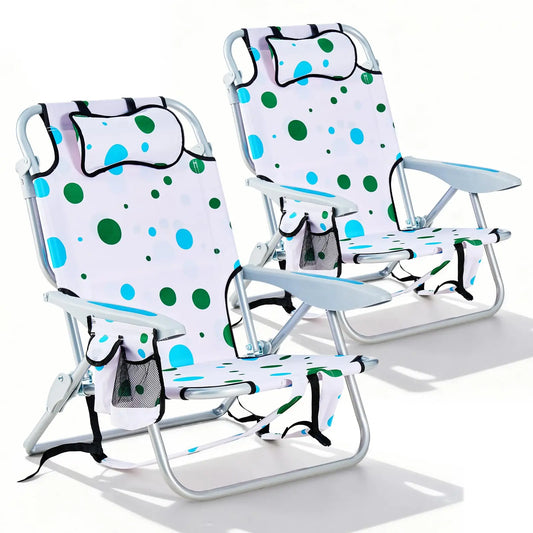 XIAOLANG 2 Pack Lightweight Portable Camping Beach Chair For Adults