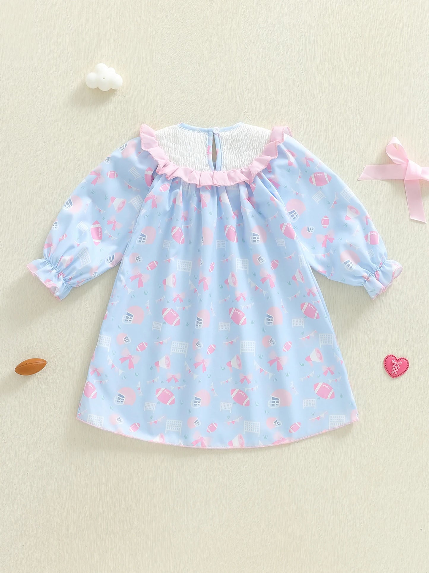 Infant Girls Floral Print Ruffle Sleeve Bowknot Romper Headband Set