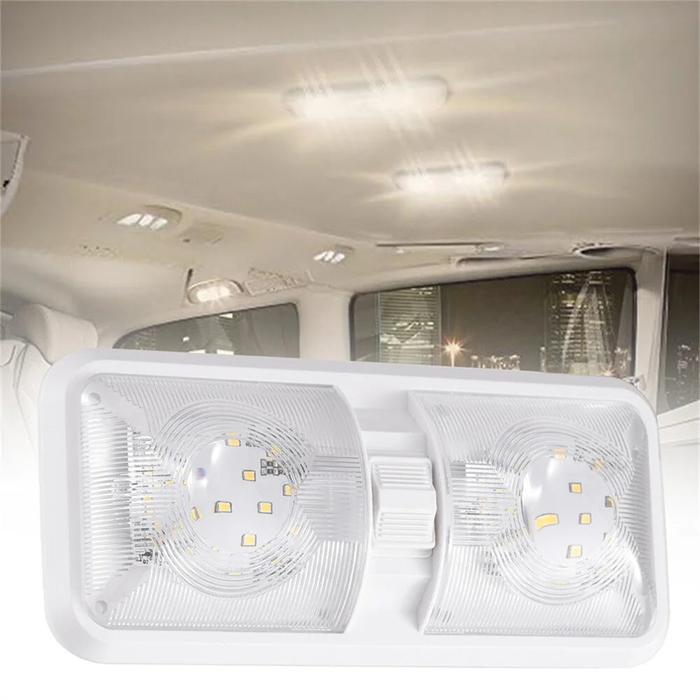 12V LED RV Double Dome Ceiling Lights 5 Pack