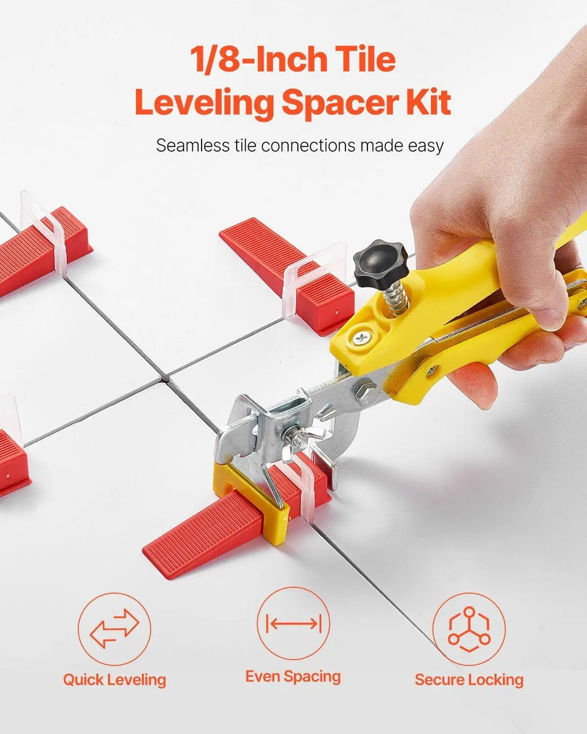 Tile Leveling Clips 700Pc Set With Wedges Pliers Spacing Tool