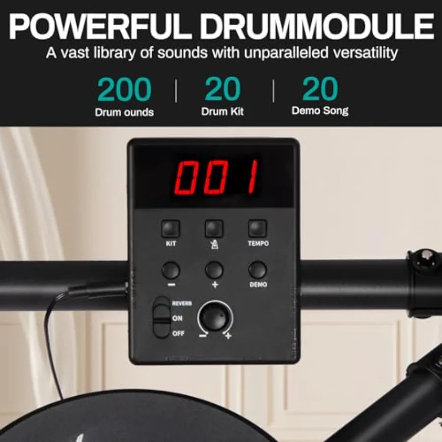 SHXI Electric Drum Set With Four Pads And 200 Sounds