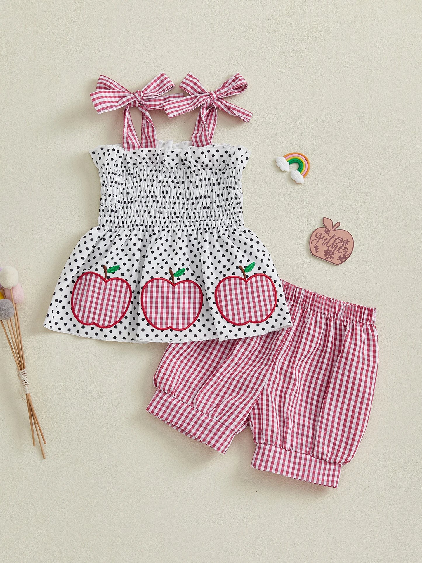 Toddler Girl Floral Sleeveless Top Denim Shorts Set