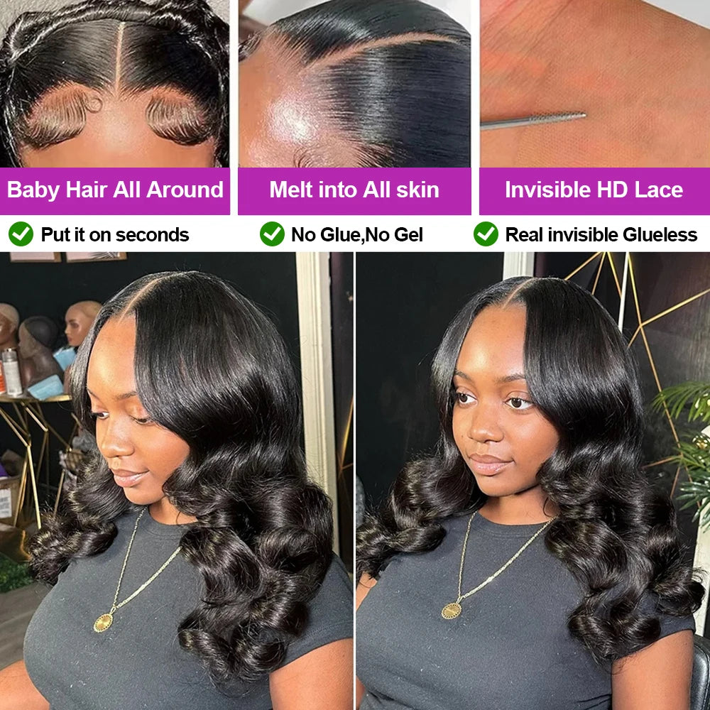 Hj Weave Beauty Remy Peruvian Body Wave HD Lace Frontal Wig