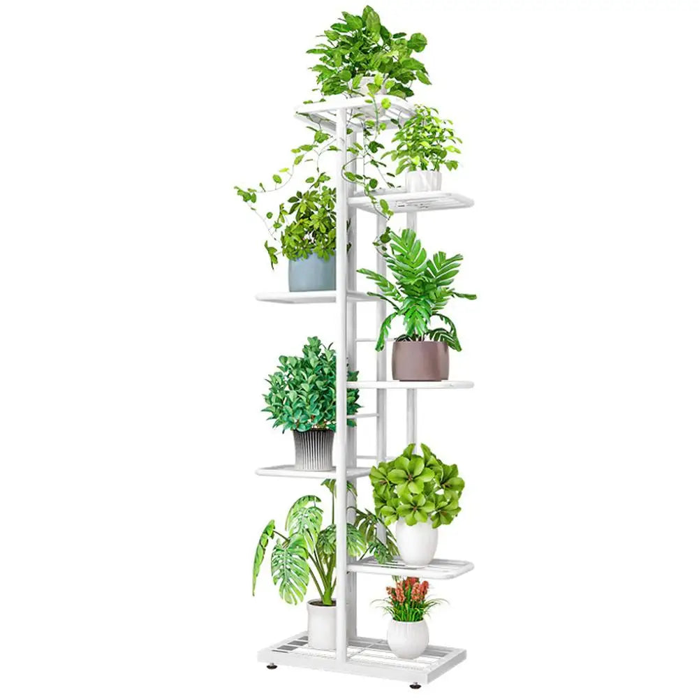TWISTER.CK 8-Tier Garden Plant Stand Metal Tiered Shelf For Potted Plants