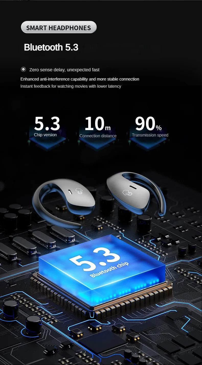 Bone Conduction Bluetooth Headset Sports Wireless Earbuds IPX5
