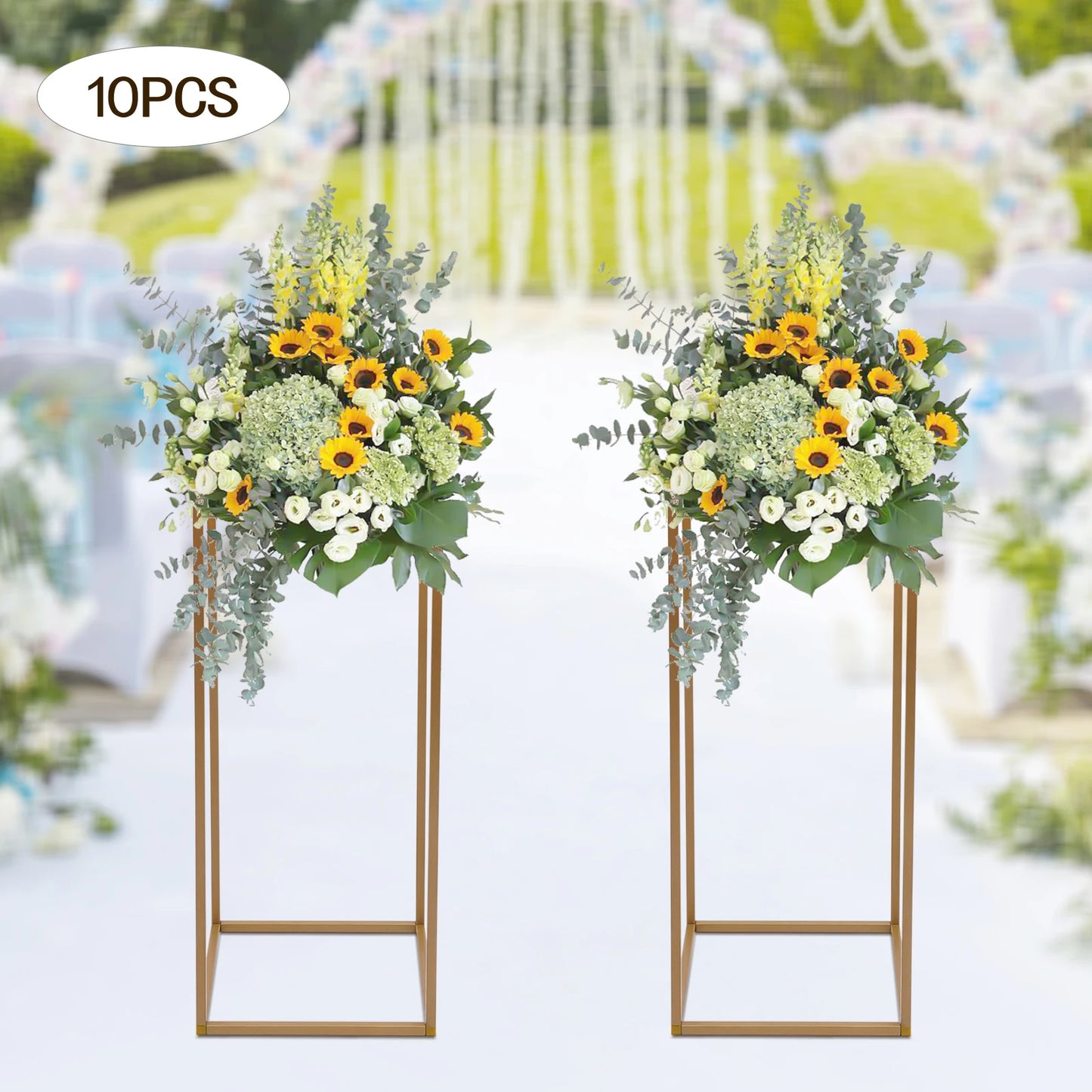 Wedding Flower Stand Set Metal Column Rack Balloon Holder Decor